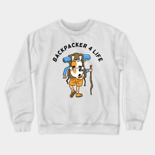 Backpacker Cat Crewneck Sweatshirt